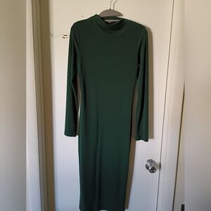 Elegant Green Long Sleeve Dress Forever 21 Size S